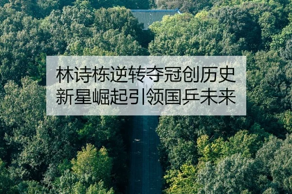 林诗栋逆转夺冠创历史 新星崛起引领国乒未来